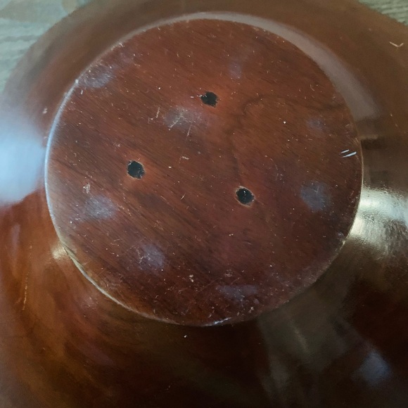 mid century modern Wooden Bowl  13” - Picture 5 of 13